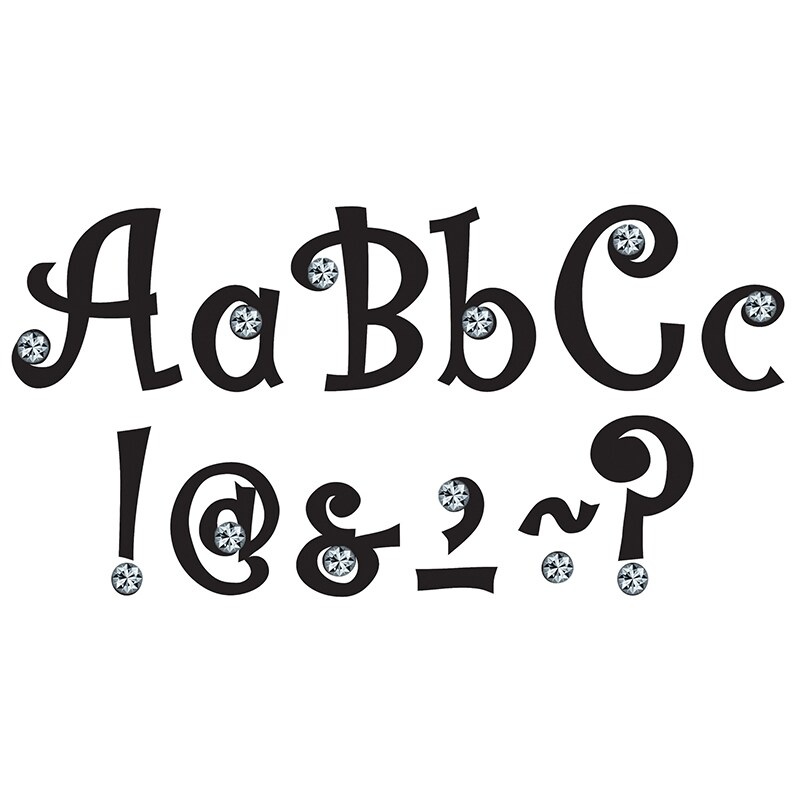 7″ Bling Letters with Jewels, 202 Pieces