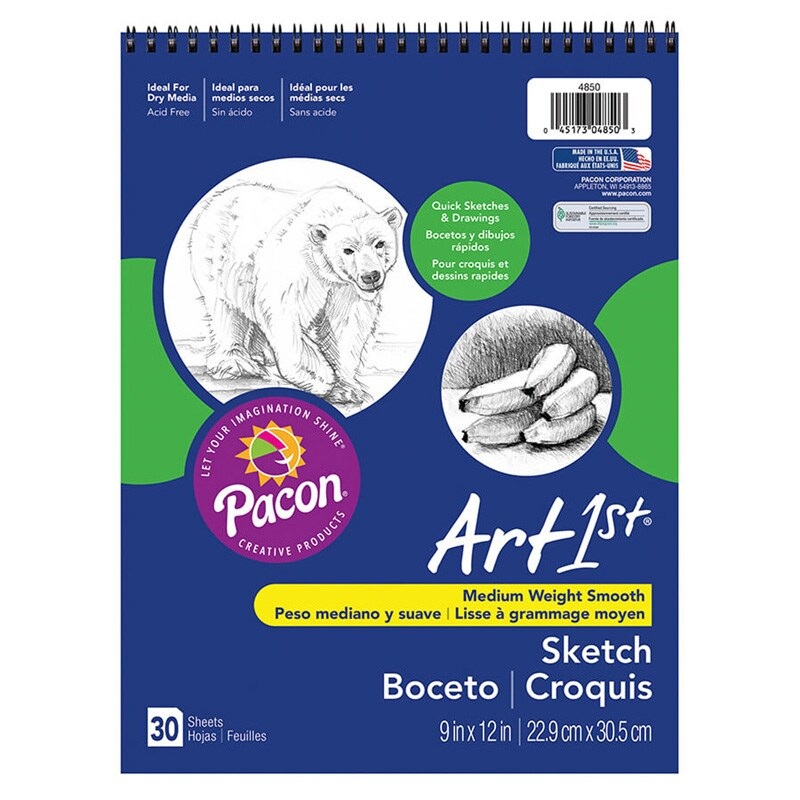 Sketch Book, Standard Weight, 9″ x 12