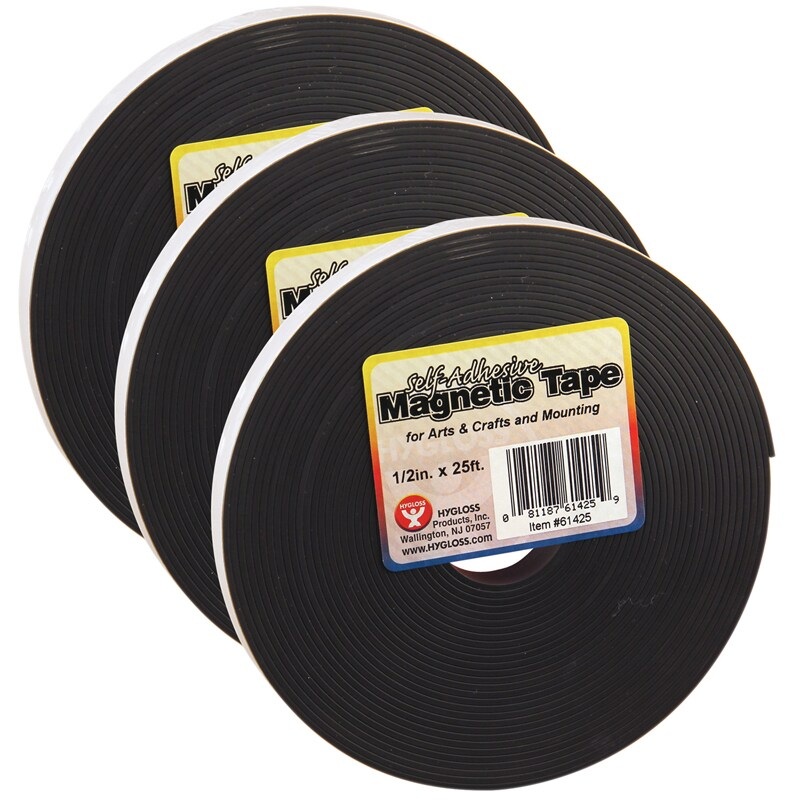 Magnetic Strips, 0.5″ x 300″ Per Roll, 3 Rolls