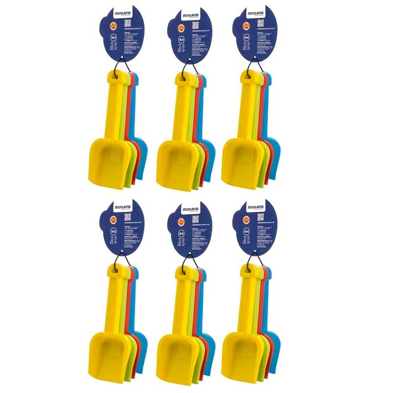 Plastic Shovel Sand & Water Toy, Assorted Colors, 4 Per Pack, 6 Packs