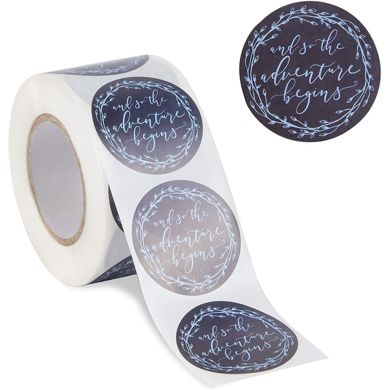 and So The Adventure Begins Stickers Roll (1.5 Inches, 500 Pack)