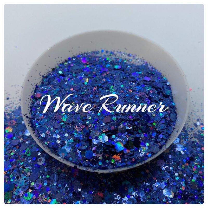 Wave Runner: Holographic chunky glitter 1oz by TwoFaced Glitters