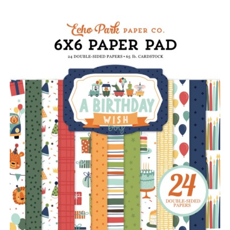 Echo Park A Birthday Wish Boy 6×6 Scrapbook Paper Pad