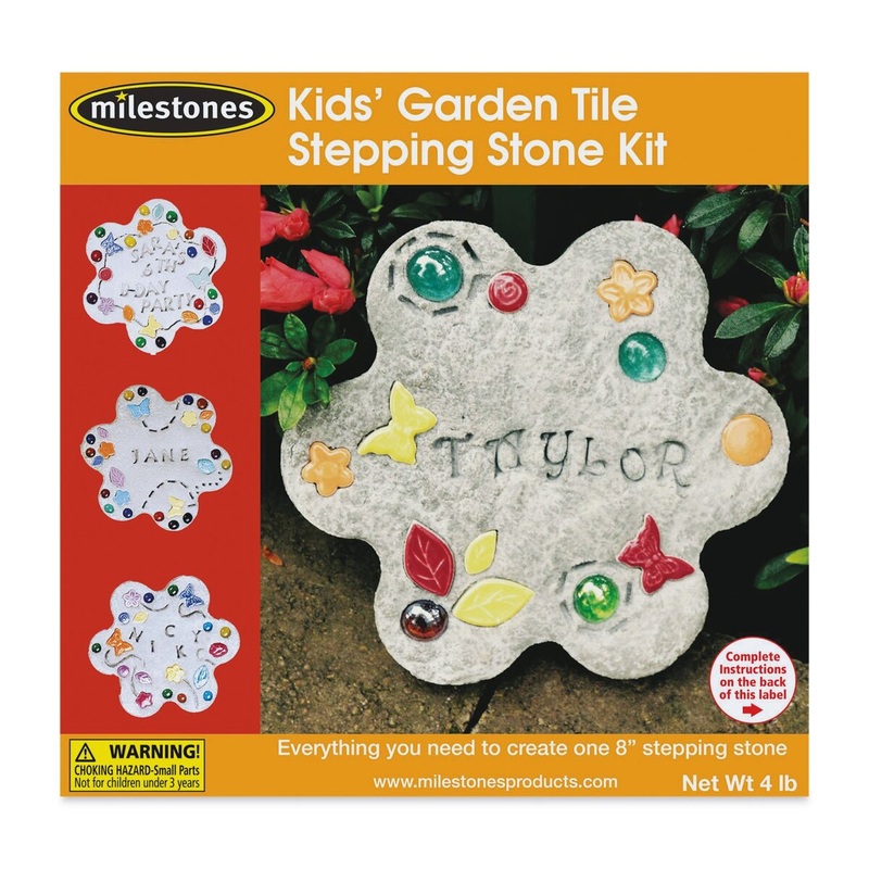 Milestones Kids Garden Tile Stepping Stone Kit
