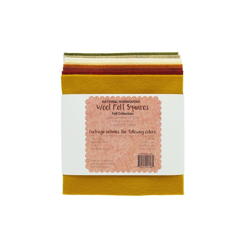 Ntnl NonWvns Wool Felt 20/35% 6×6 Fall Collection