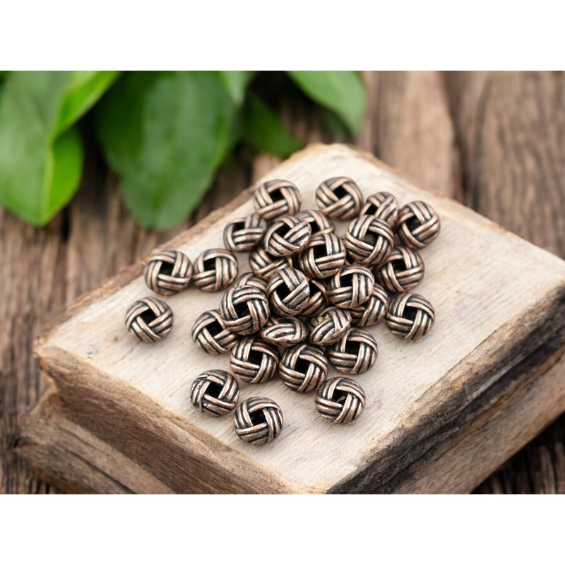 *100* 6mm Antique Copper Puffy Rondelle Spacer Beads