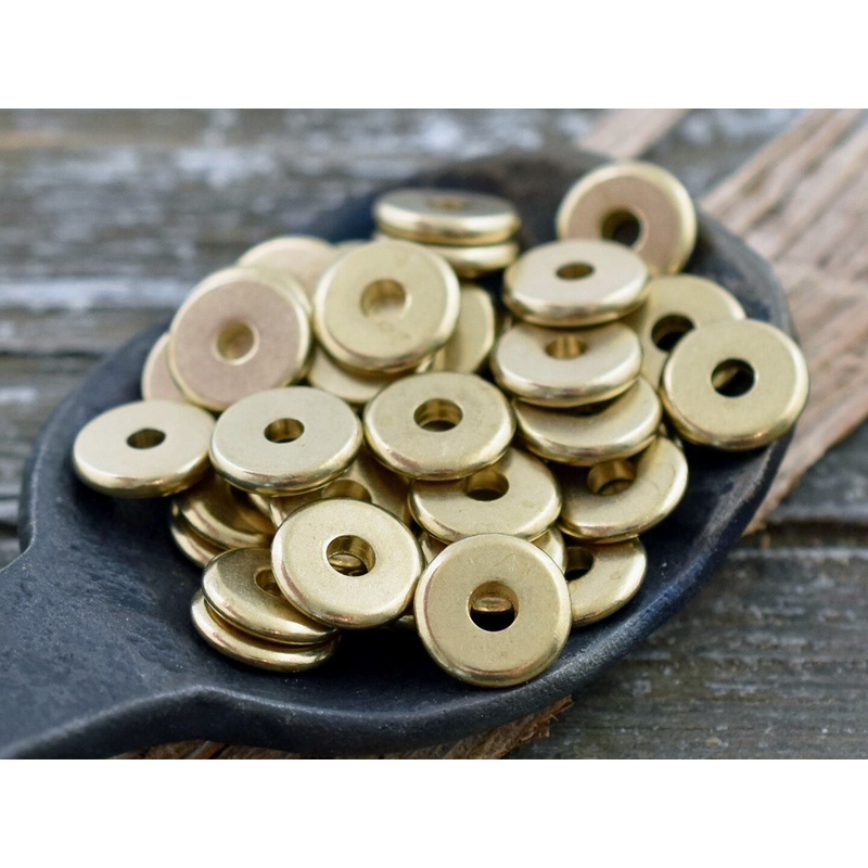 *100* 8x1mm Brass Washer Spacer Beads