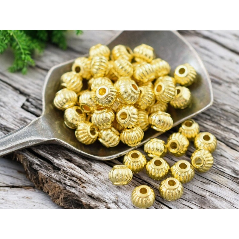 *250* 5x4mm Gold Lantern Spacer Beads