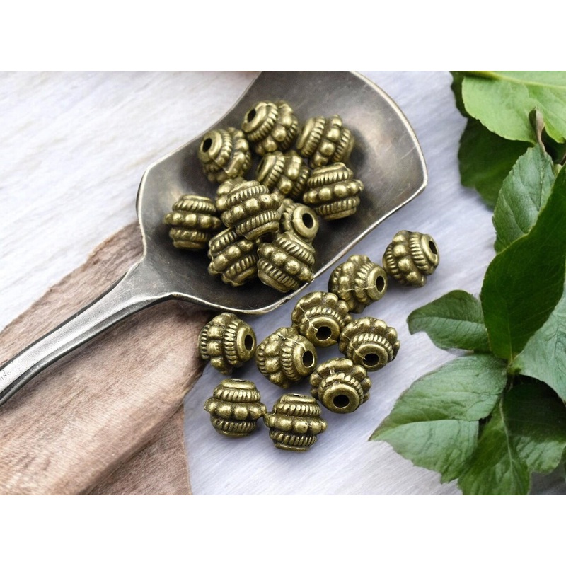 *30* 7x5mm Antique Bronze Barrel Beads