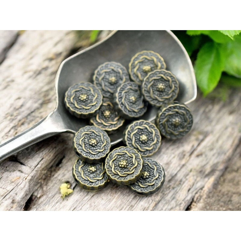 *50* 10mm Antique Bronze Coin Beads