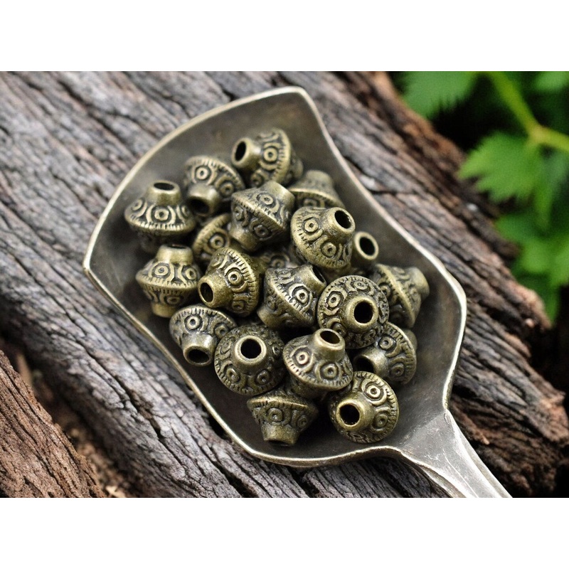 *50* 6mm Antique Bronze Bicone Spacer Beads