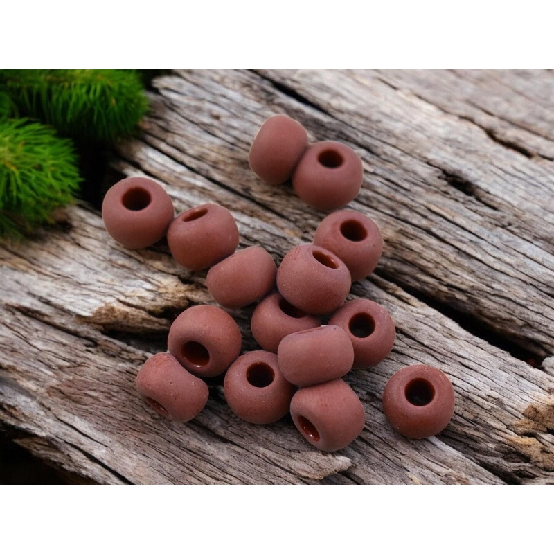 50G Opaque Matte Terra Cotta Czech 32/0 Seed Beads