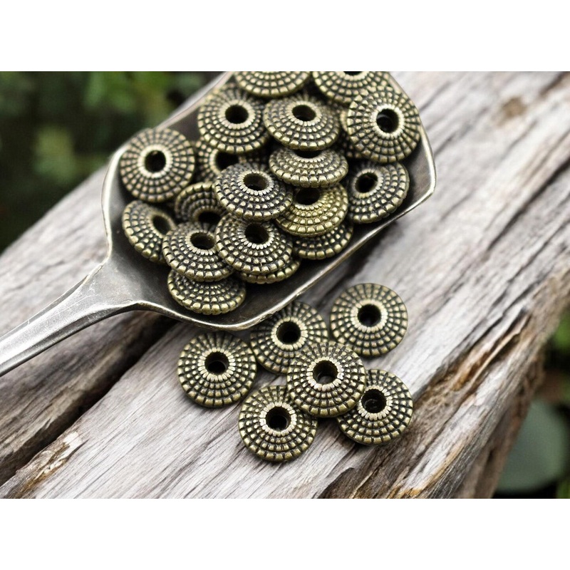 *70* 8x4mm Antique Bronze Rondelle Spacer Beads