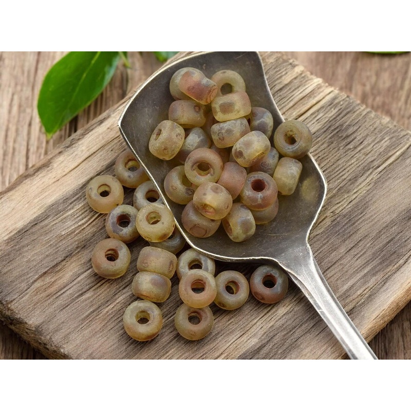 20g Matte Crystal Travertine 2/0 Matubo Beads