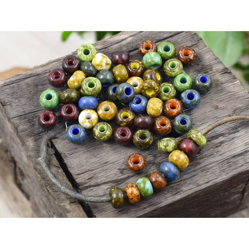 50G Mixed Picasso Czech 32/0 Seed Beads