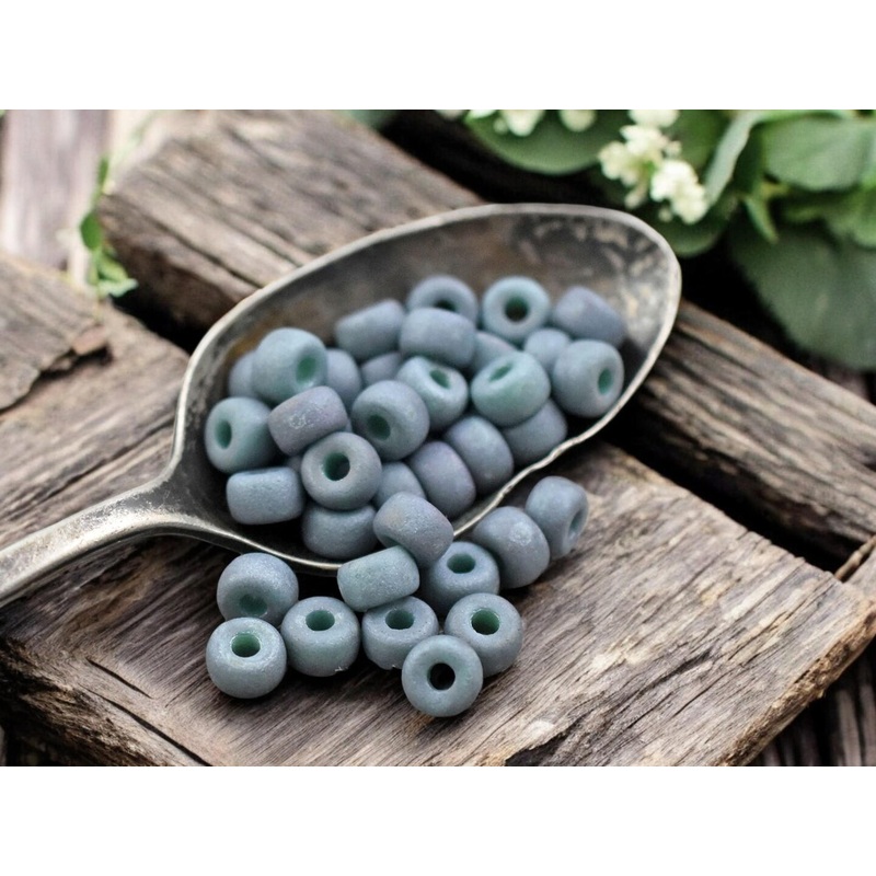 20g Matte Green Turquoise Nebula 2/0 Matubo Beads