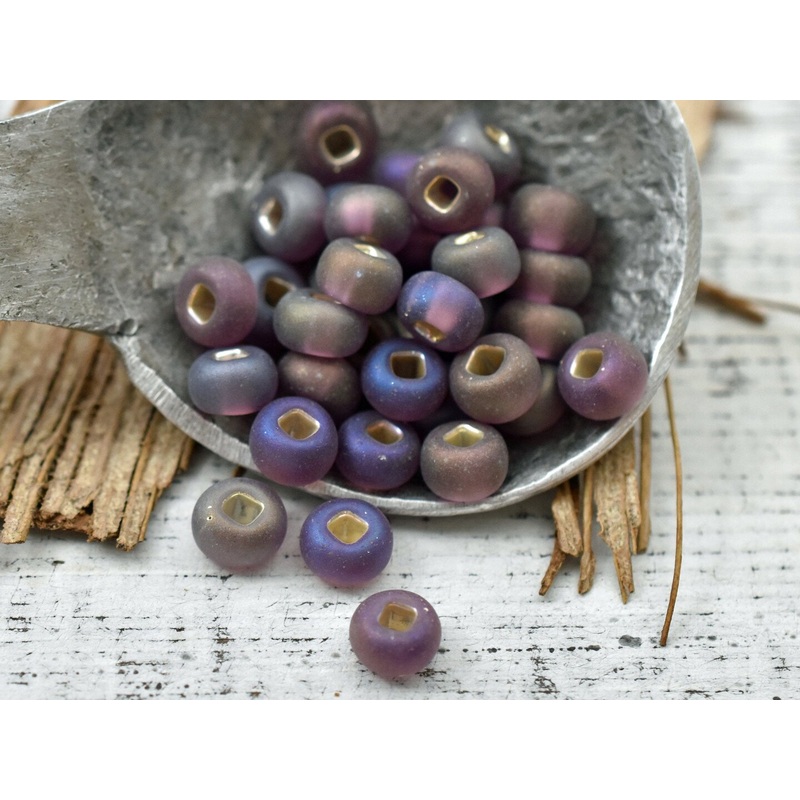 50G S/L Transparent Matte Amethyst  AB Czech 2/0 Seed Beads