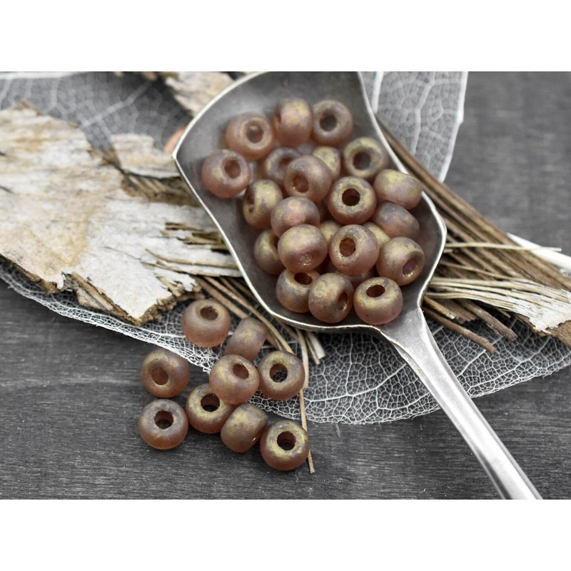 20g Matte Crystal Bronze Luster 2/0 Matubo Beads