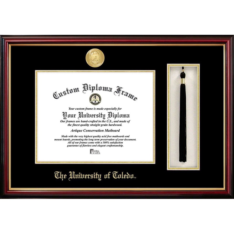 University of Toledo 10w x 8h Tassel Box and Diploma Frame