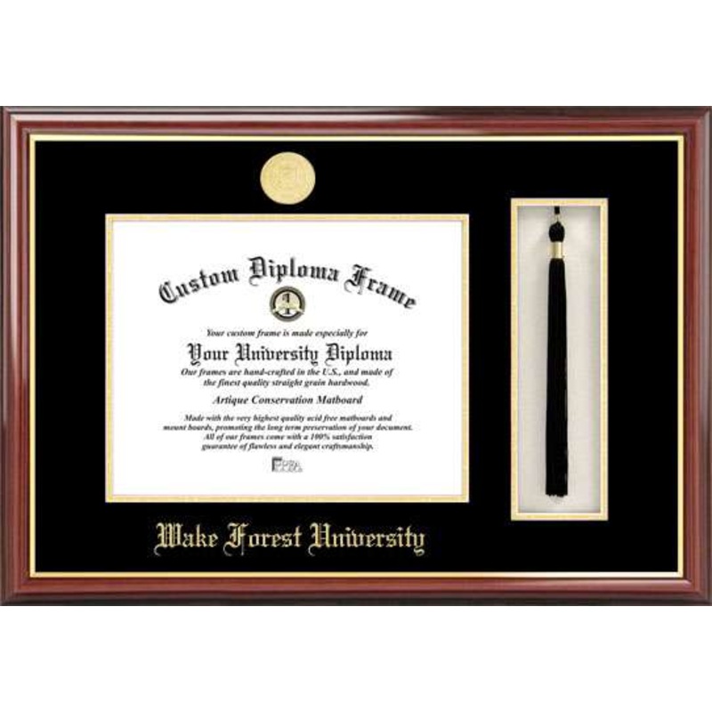 Wake Forest University 14w x 11h Tassel Box and Diploma Frame