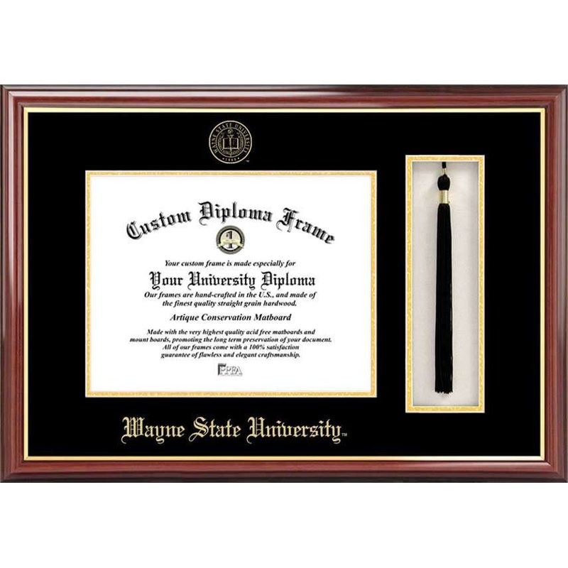 Wayne State University 10w x 8h Tassel Box and Diploma Frame