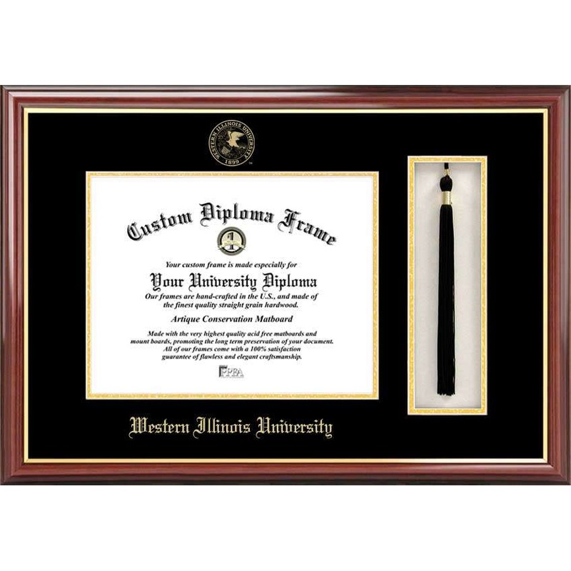 Western Illinois University 11w x 8.5h Tassel Box and Diploma Frame