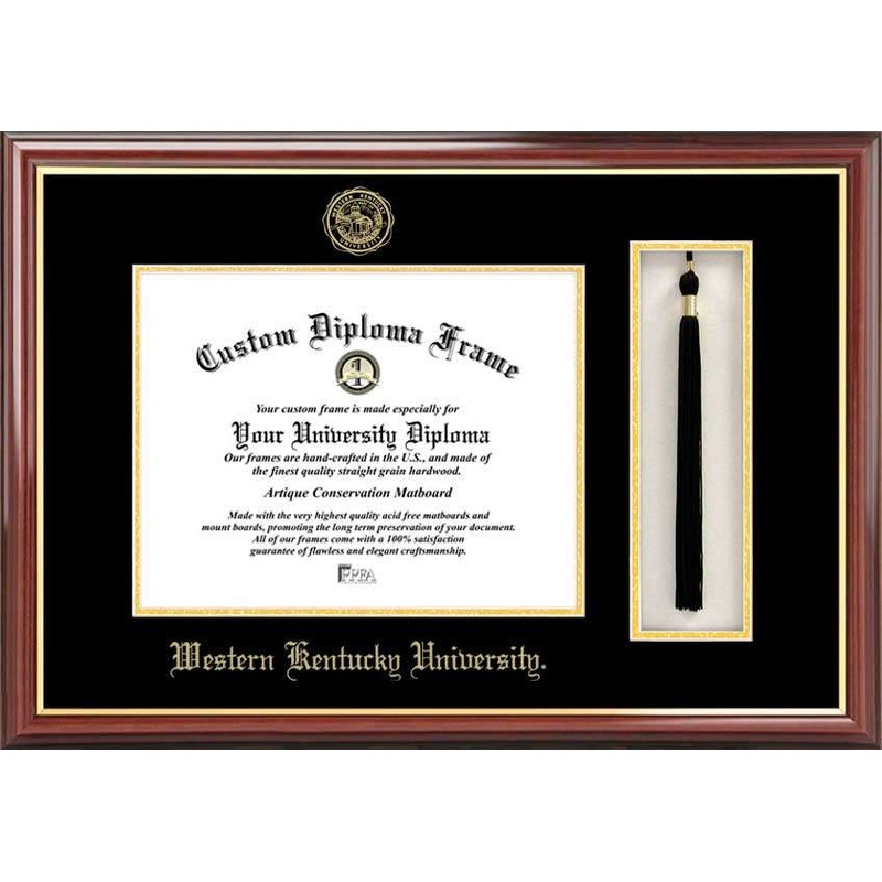 Western Kentucky University 11w x 8.5h Tassel Box and Diploma Frame