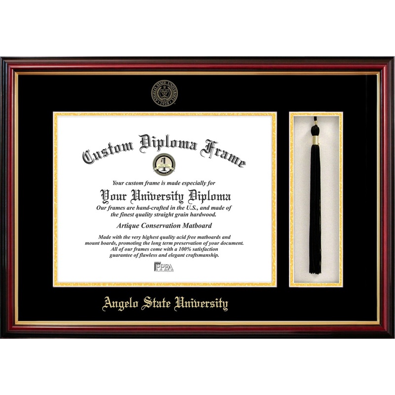Angelo State University 14w x 11h Tassel Box and Diploma Frame
