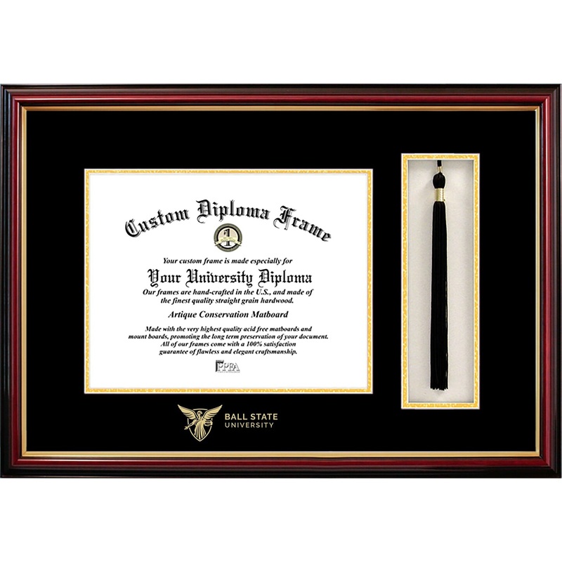 Ball State University 10w x 8h Tassel Box and Diploma Frame
