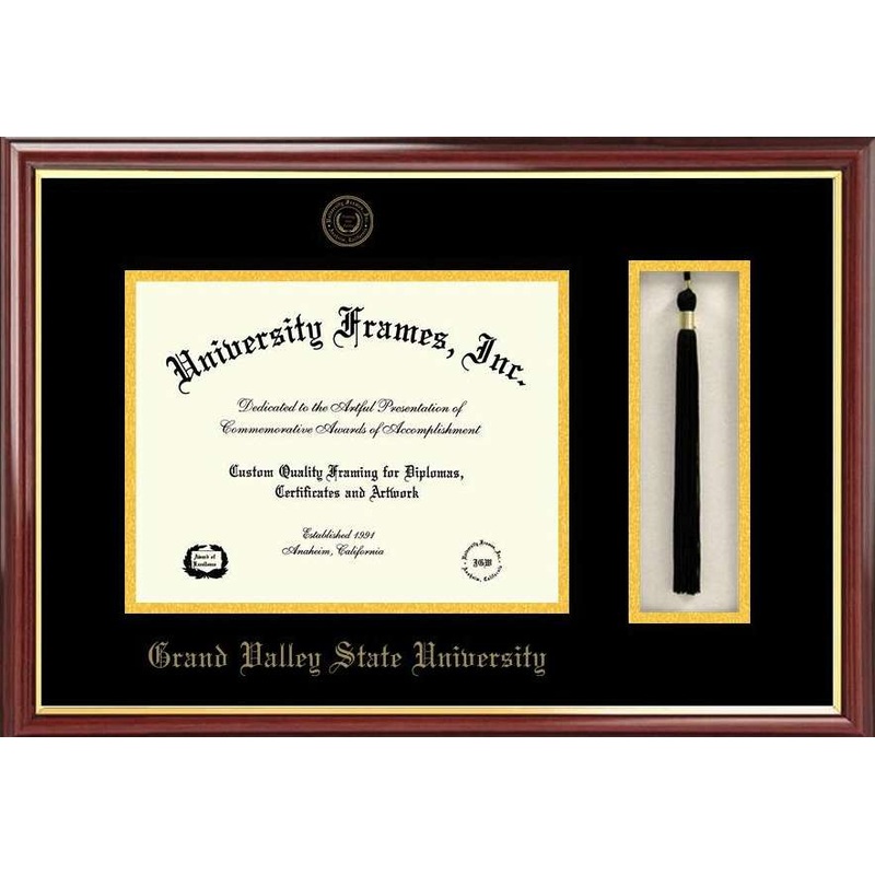 Grand Valley State University 10w x 8h Tassel Box and Diploma Frame