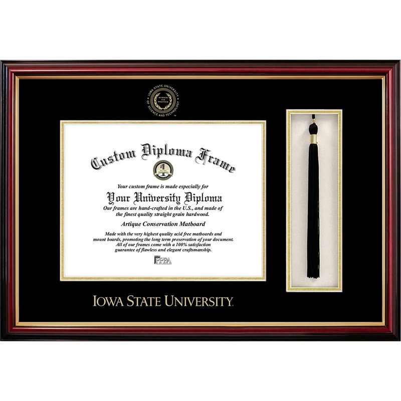 Iowa State University 11w x 8.5h Tassel Box and Diploma Frame