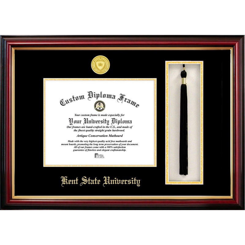Kent State University 9w x 7h Tassel Box and Diploma Frame