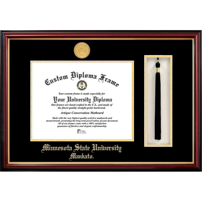 Minnesota State University, Mankato 11w x 8.5h Tassel Box and Diploma Frame