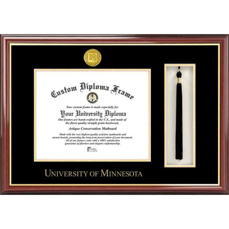 University of Minnesota 11w x 8.5h Tassel Box and Diploma Frame
