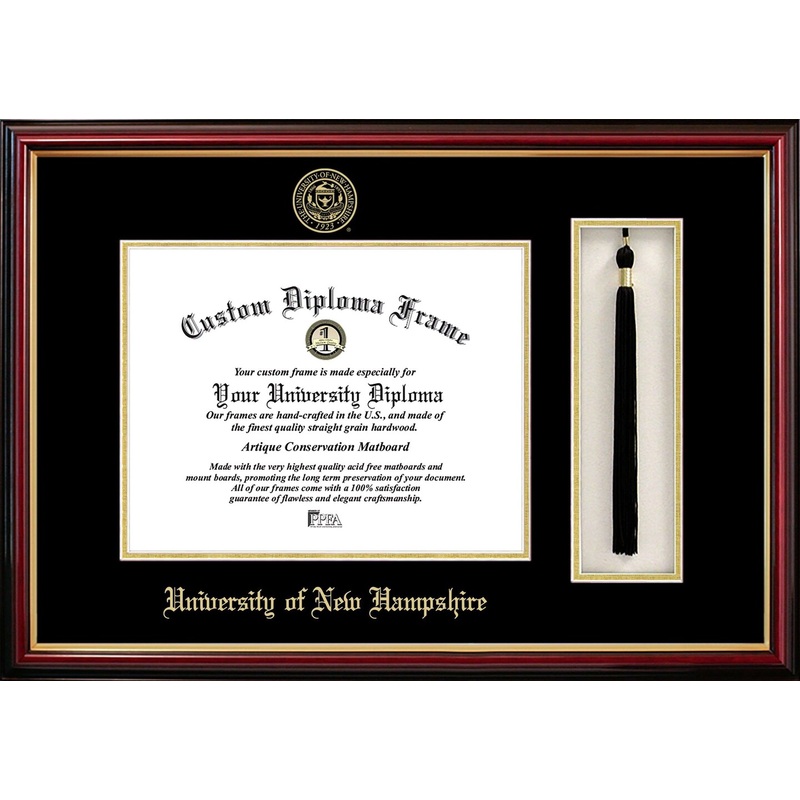 University of New Hampshire 10w x 8h Tassel Box and Diploma Frame