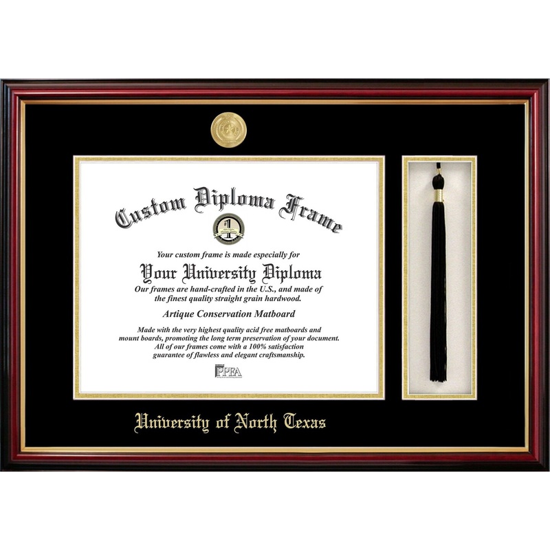 University of North Texas 14w x 11h Tassel Box and Diploma Frame