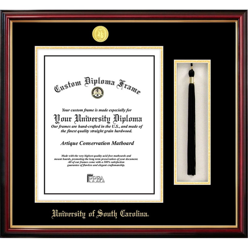 University of South Carolina 11w x 14h Tassel Box and Diploma Frame