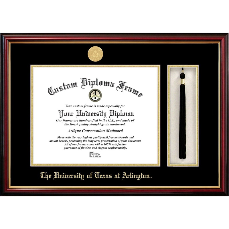 University of Texas, Arlington 14w x 11h Tassel Box and Diploma Frame