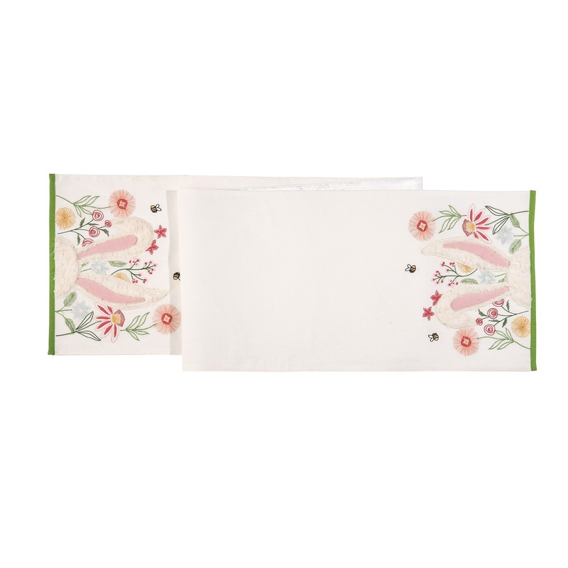 13″ x 72″ Hello Spring Easter Embroidered Table Runner