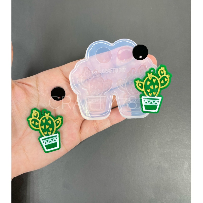 Cactus Dangle Earring Silicone Mold (D5)