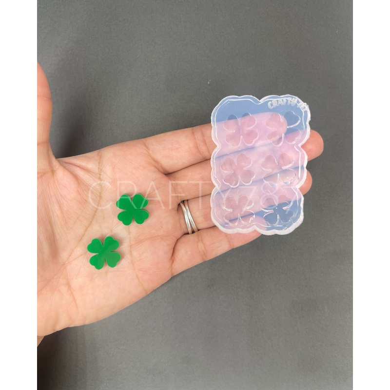 Four Leaf Clover Stud Earring Silicone Mold (A2)