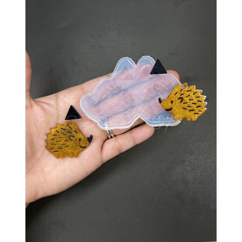 Hedgehog Porcupine Dangle Earring Mold (C7)