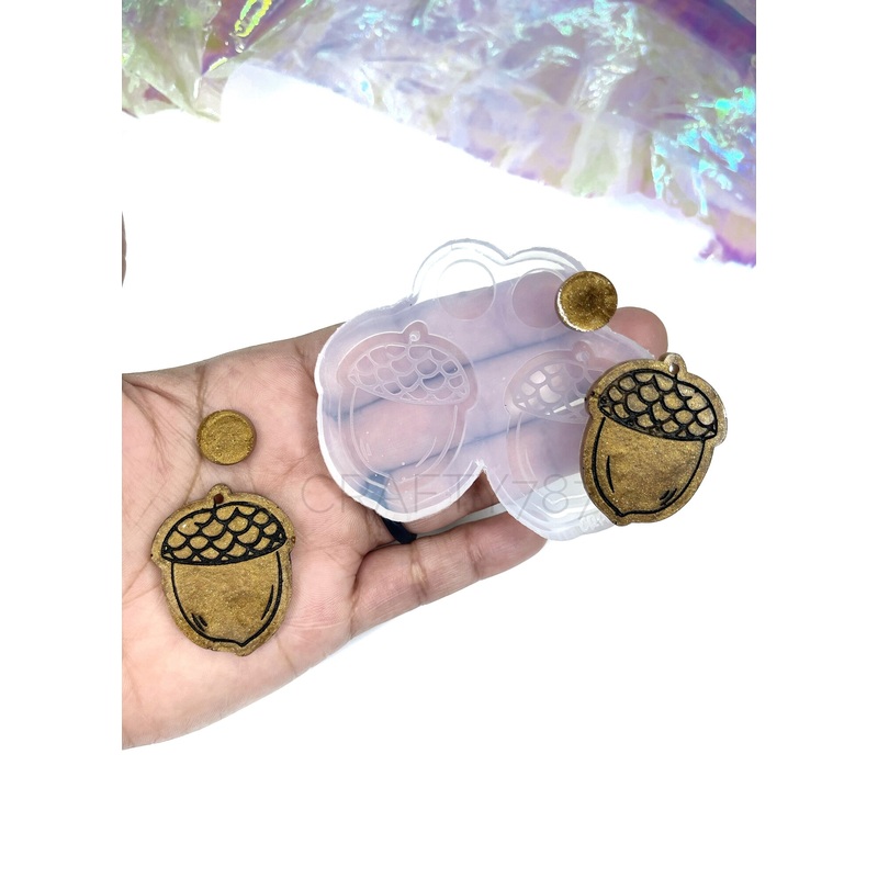 Acorn Bellota Dangle Earring Silicone Mold(C2)