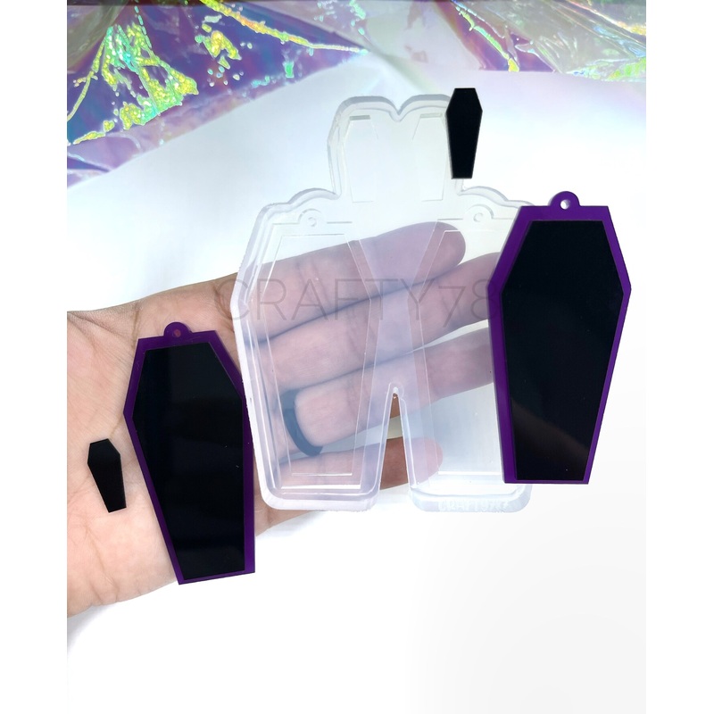 Coffin XL Dangle Earrings Silicone Mold(C6)