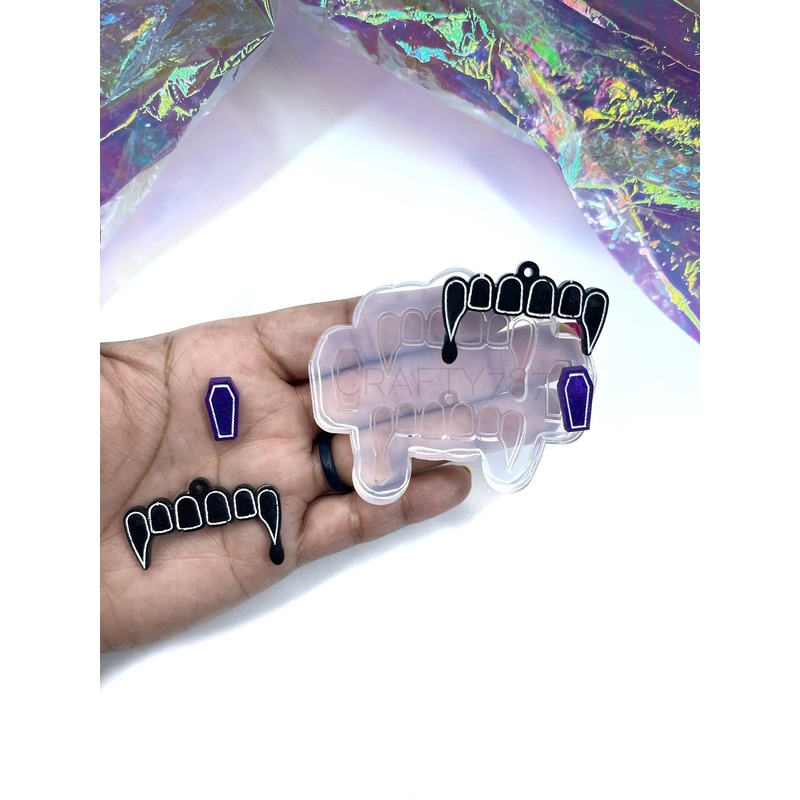 Vampire Teeth Dangle Earring Mold(C4)