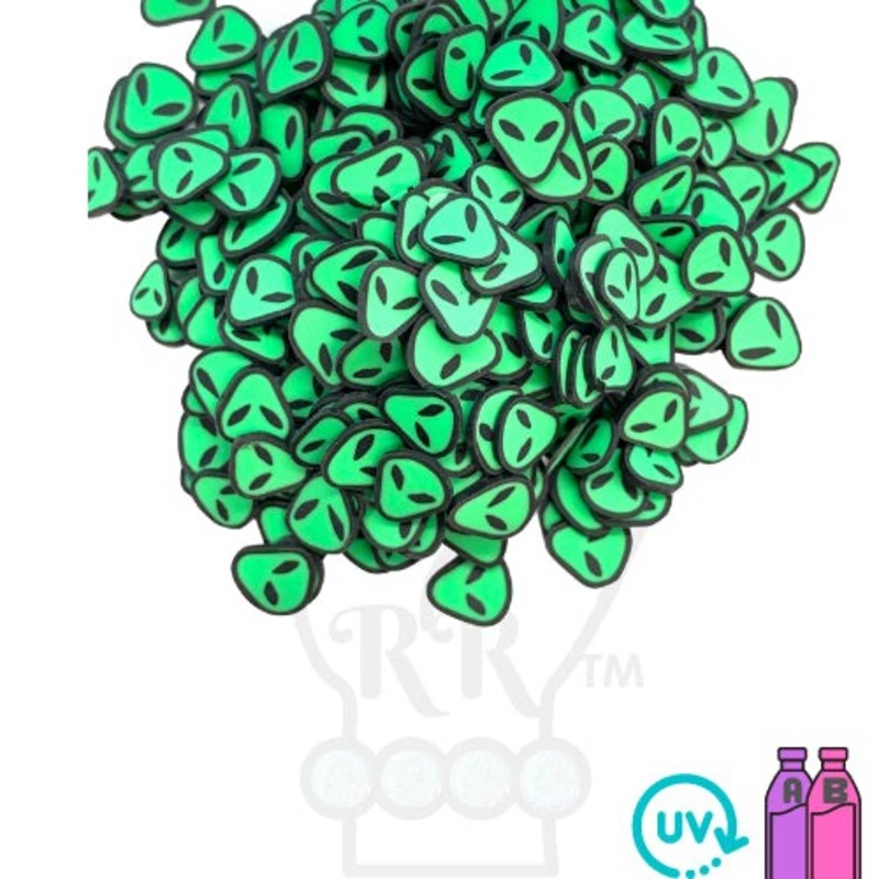 Alien Polymer Clay Pieces for Epoxy and UV Resin Art