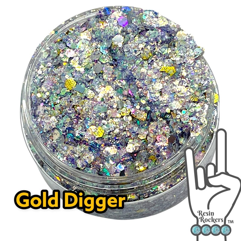 Gold Digger Premium Pixie for Poxy Chunky Glitter Mix