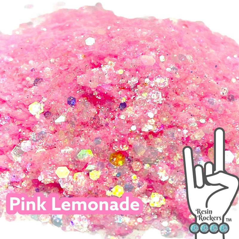 Pink Lemonade Iridescent Holographic Premium Pixie for Poxy Chunky Glitter Mix