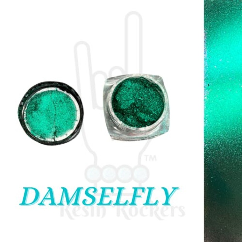 Resin Rockers Premium Chrome Pigment Powder Damselfly Green