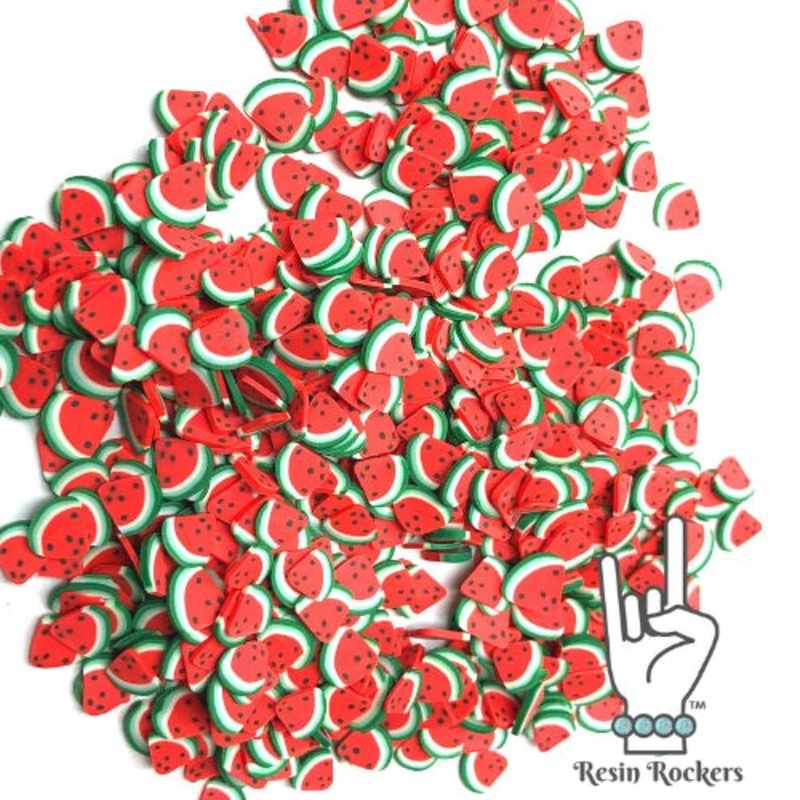 Watermelon Slices Polymer Clay Pieces for Epoxy and UV Resin Art